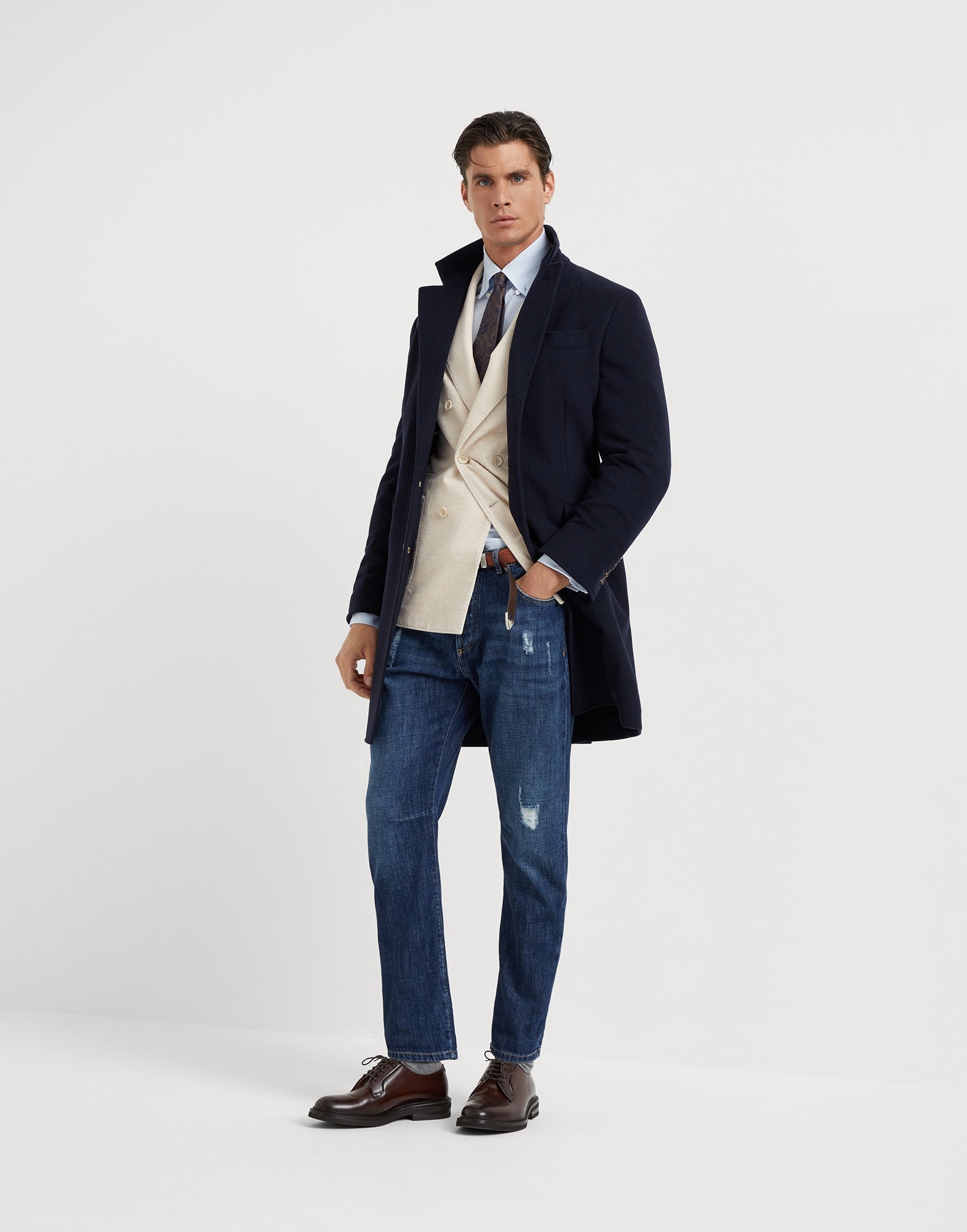 Water-resistant lightweight cashmere overcoat - 5