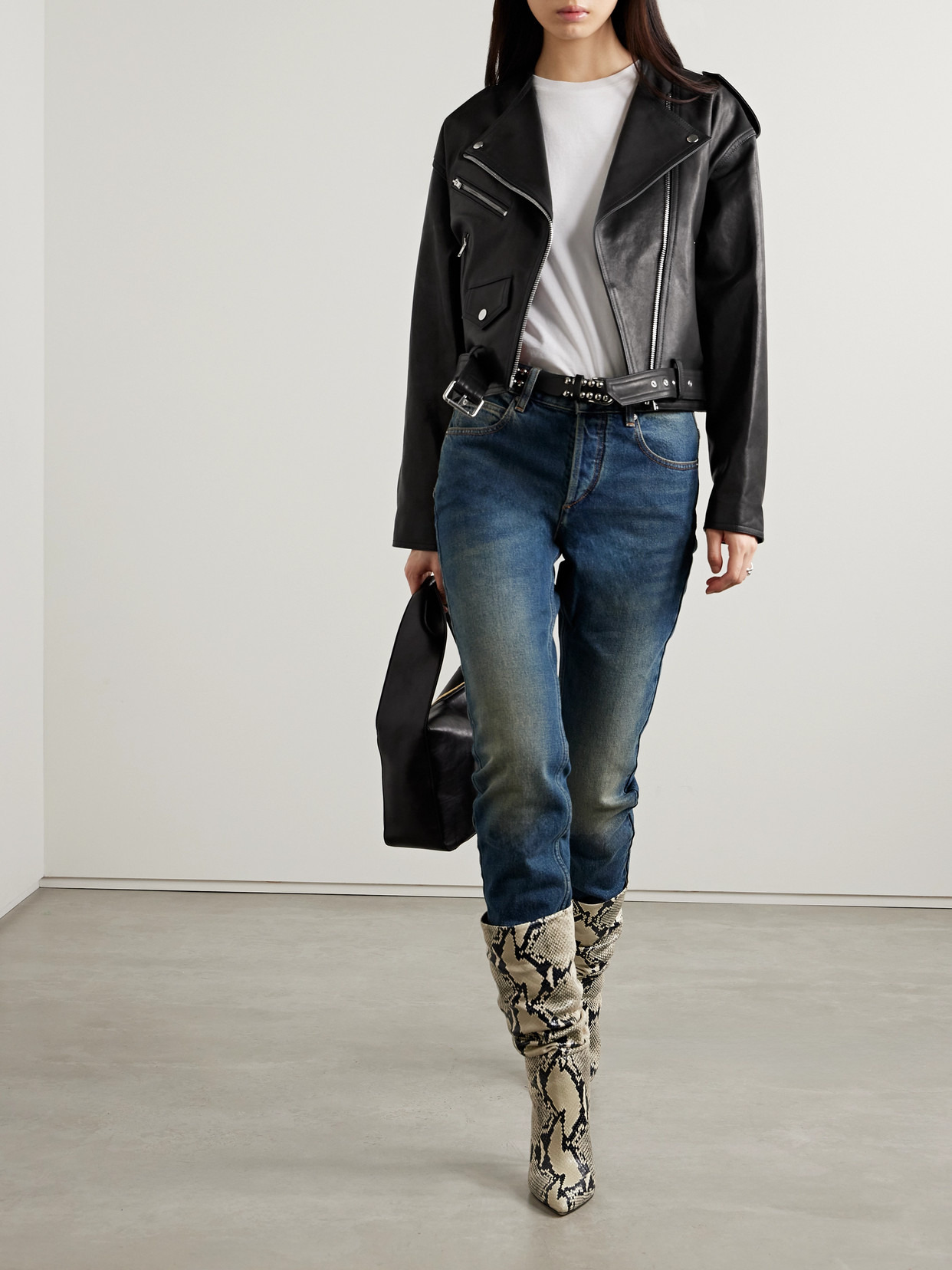 Audric Leather Biker Jacket - 2