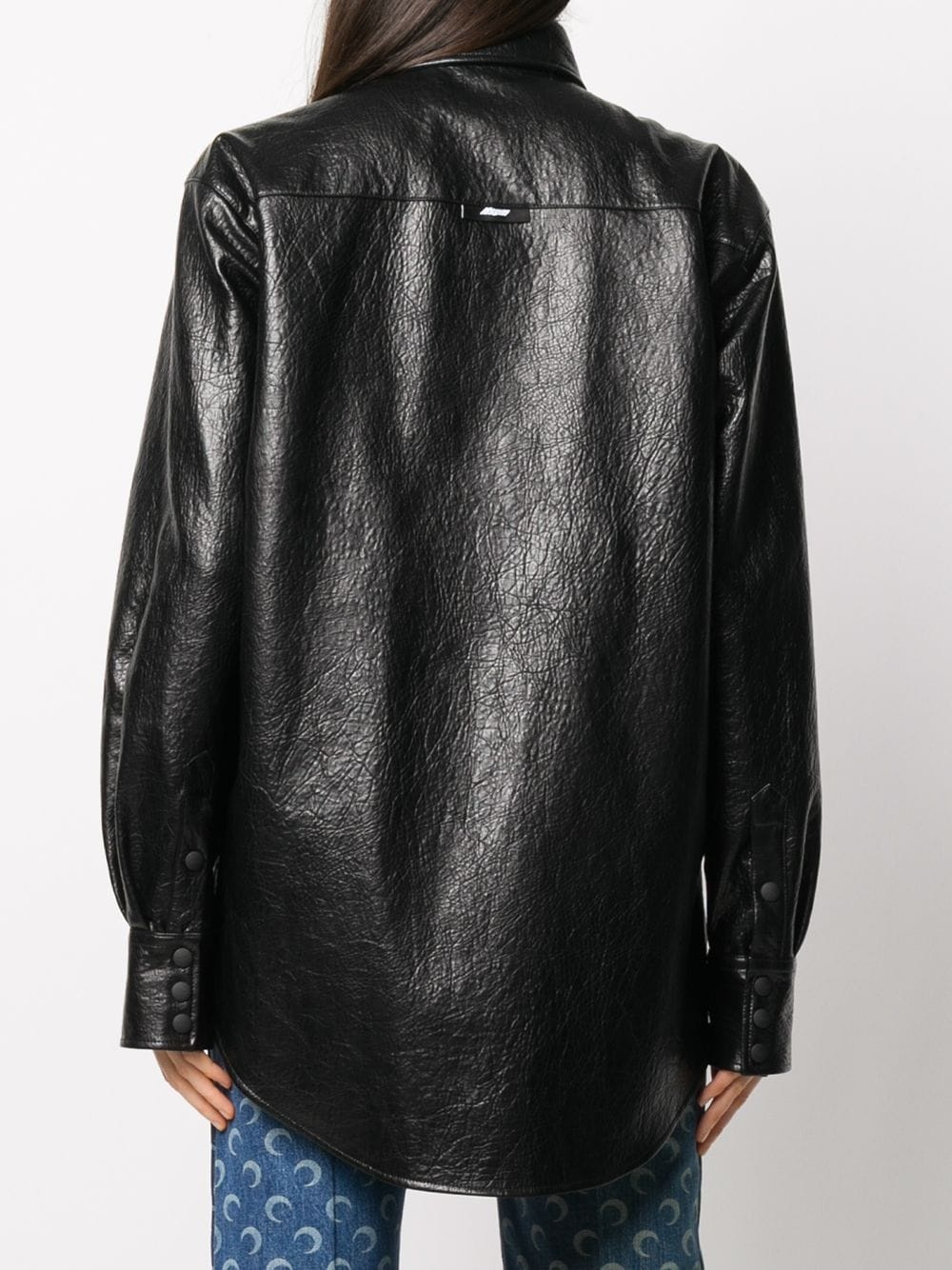 faux leather shirt - 4