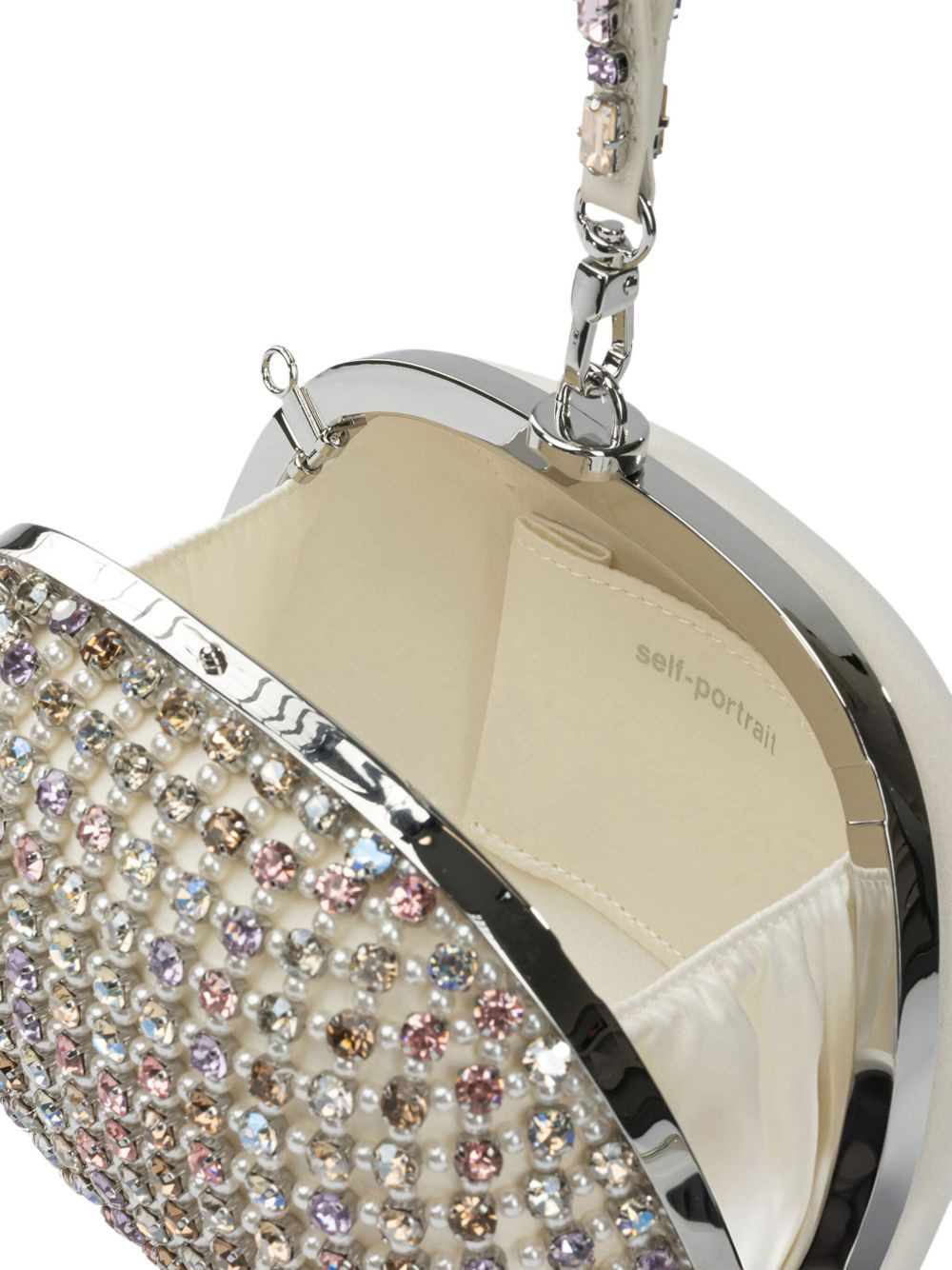 crystal-embellished clutch bag - 5
