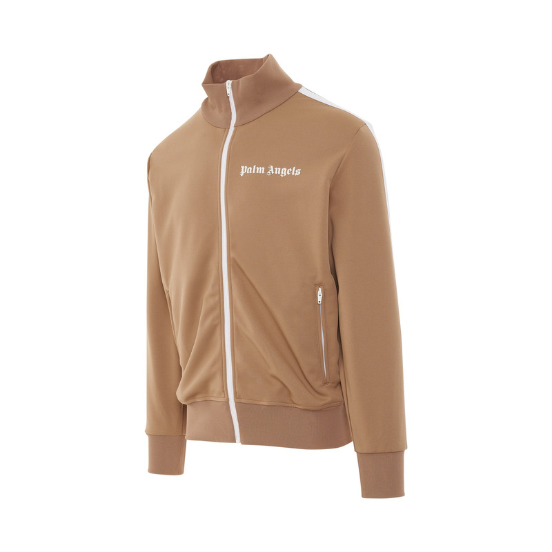 Palm Angels PA Classic Track Jacket in Beige/White outlook