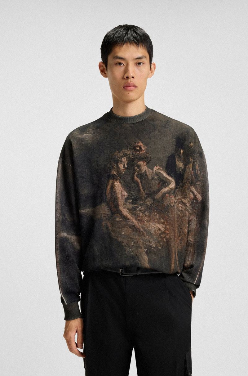 HUGO X APOH OVERSIZE-FIT는 BALLERINA PRINT를 가진 중단합니다 2