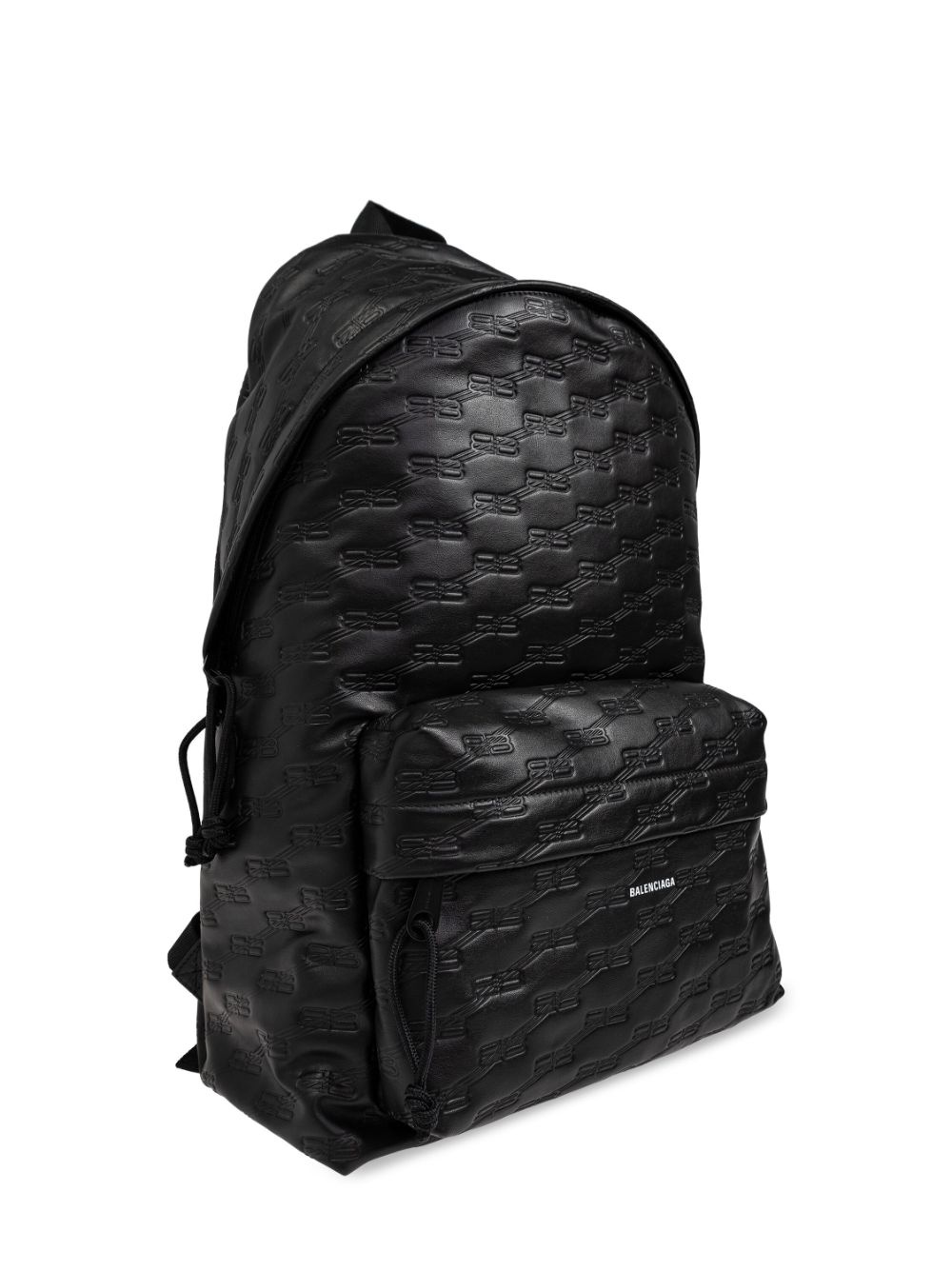 BB logo-embossed leather backpack - 4