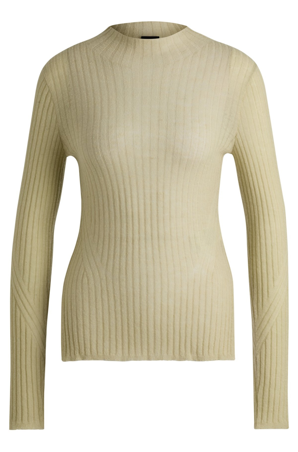 WOOL-BLEND SLIM-FIT SWEATER WITH SIDE SLITS - 1