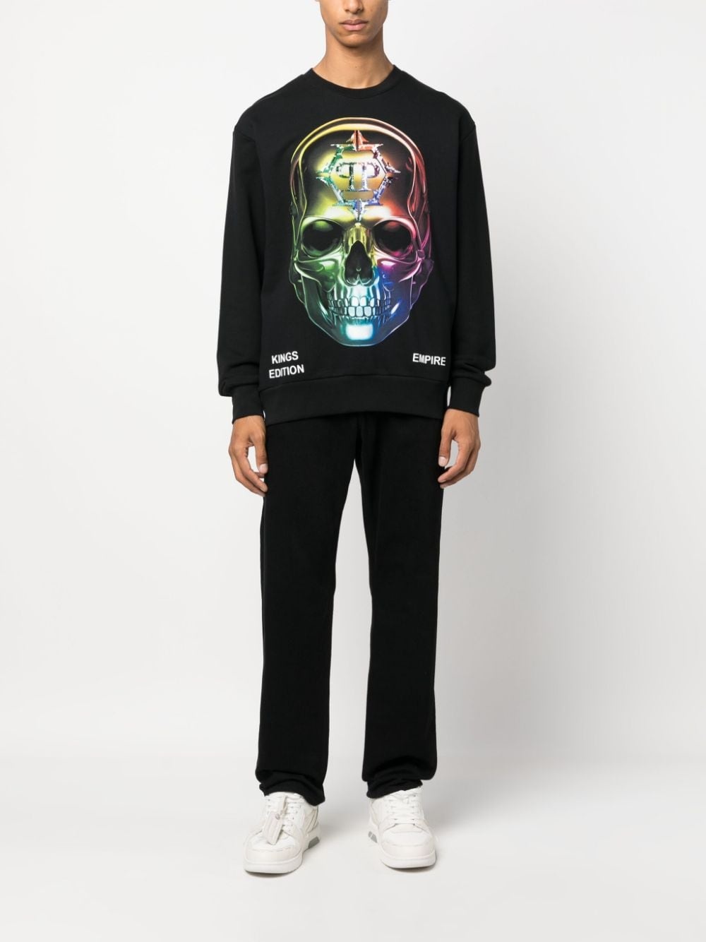 Chrome skull-print sweatshirt - 2