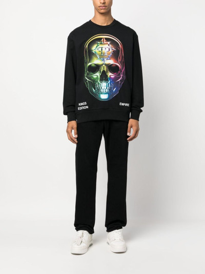 PHILIPP PLEIN Chrome skull-print sweatshirt outlook