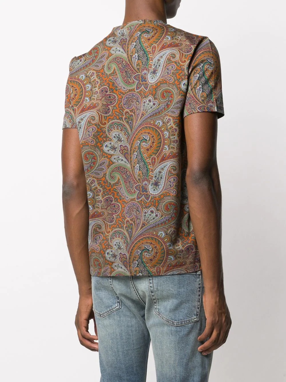 paisley print T-shirt - 4