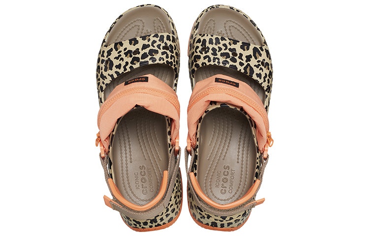 (WMNS) Crocs Hiker Xscape Animal Sandals 'Khaki Leopard' 208611-2BY - 5