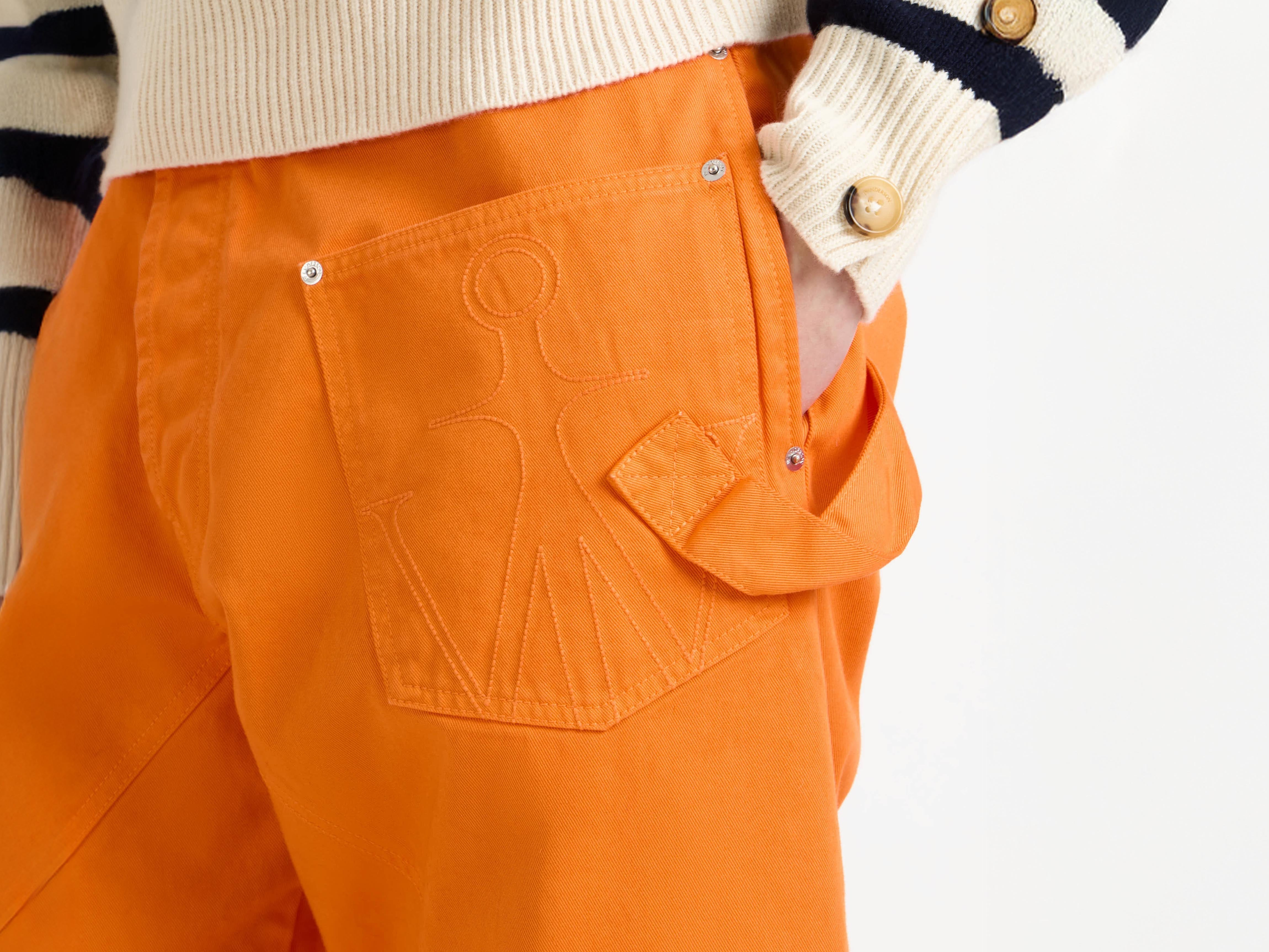 TWISTED WORKWEAR JEANS IN BRIGHT ORANGE - 8