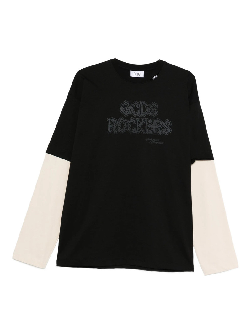 Gcds Long-sleeve Logo-print T-shirt 1