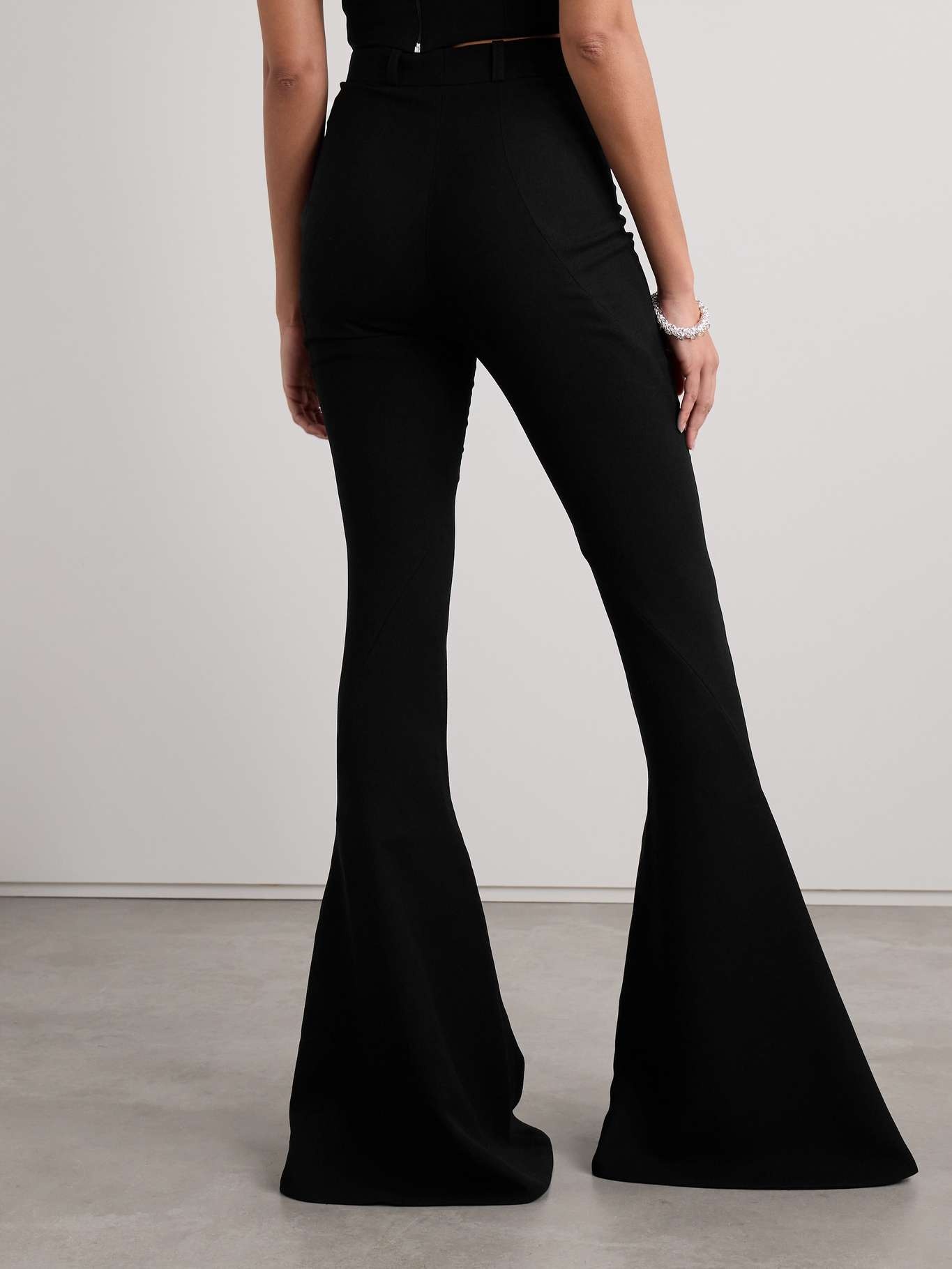 Ava crepe flared pants - 3