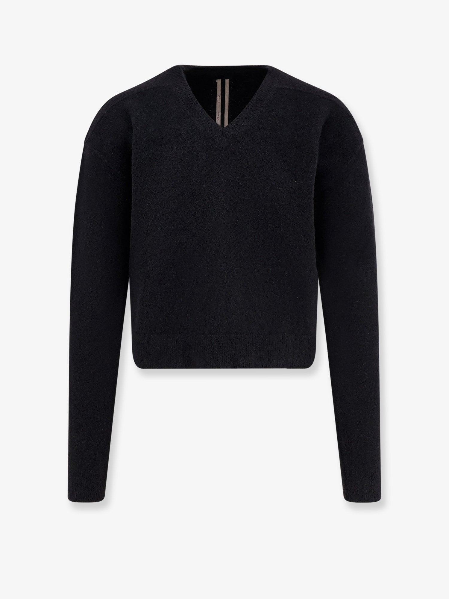 Rick Owens Men Tommy V Neck Alpaca Blend Sweater - 1