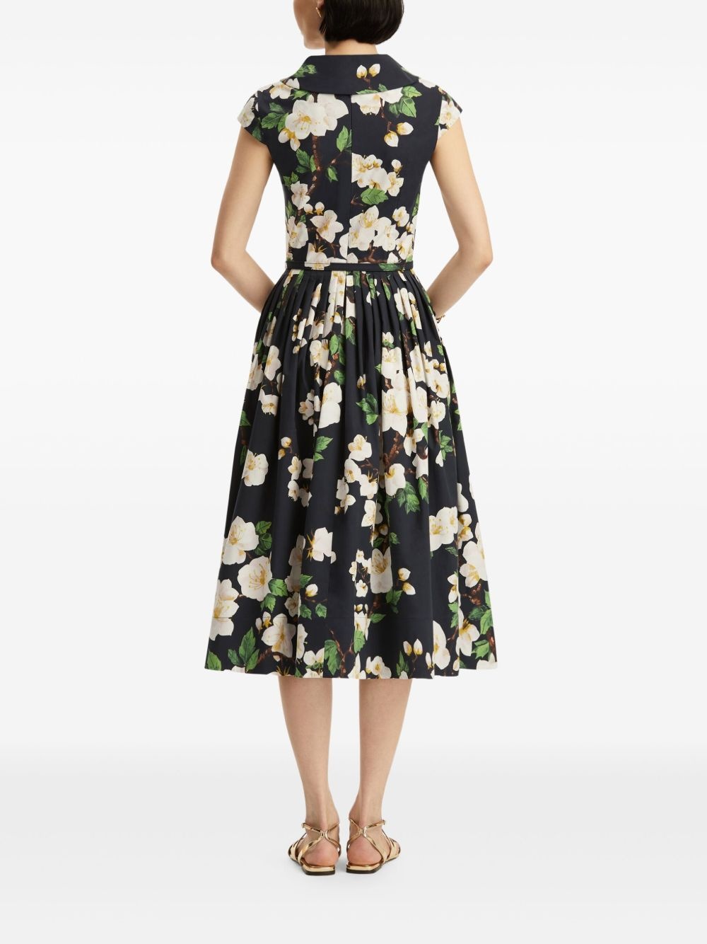 printed poplin dress - 4