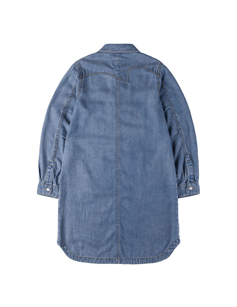 EVISU Cat Embroidery Denim Dress outlook