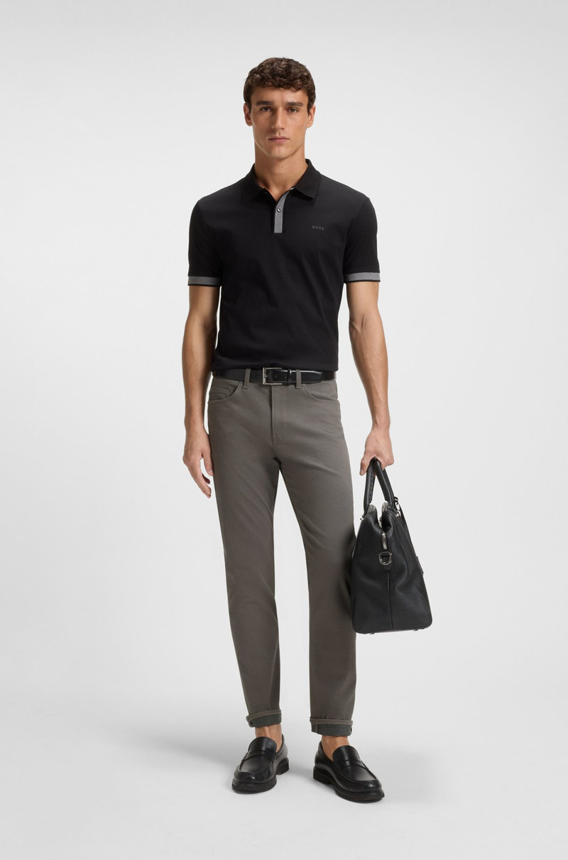 BOSS DELAWARE SLIM-FIT TROUSERS IN BRUSHED SATIN outlook