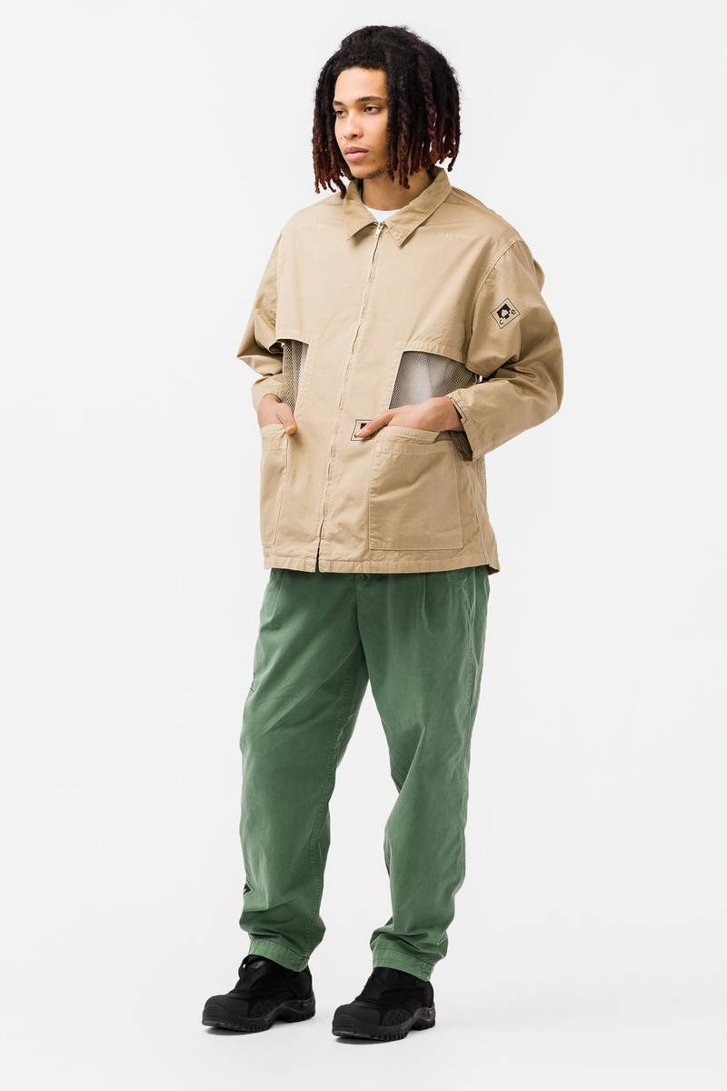 Cav Empt Overdye Mesh Window Jacket in Khaki outlook