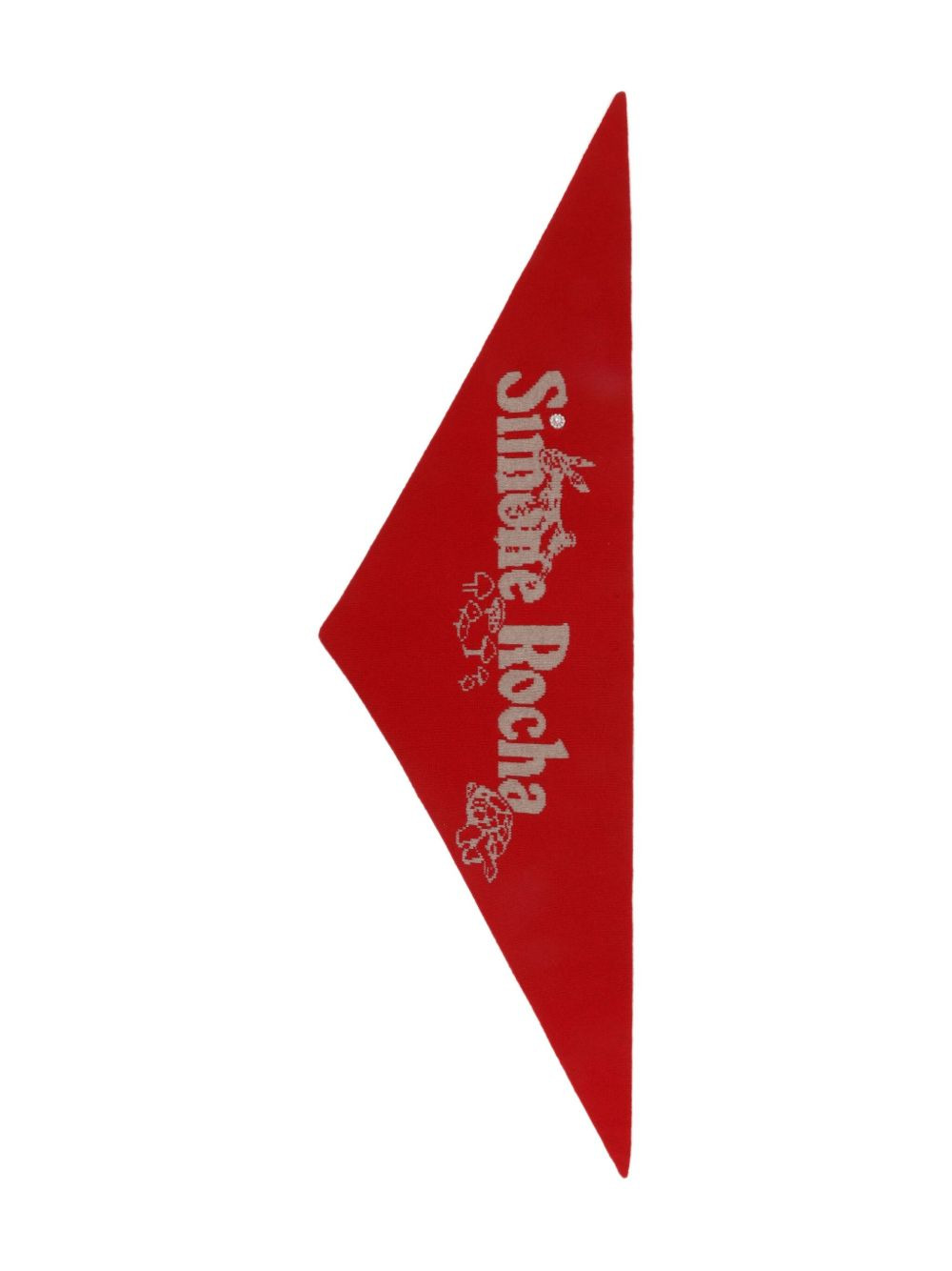 logo-jacquard scarf - 1