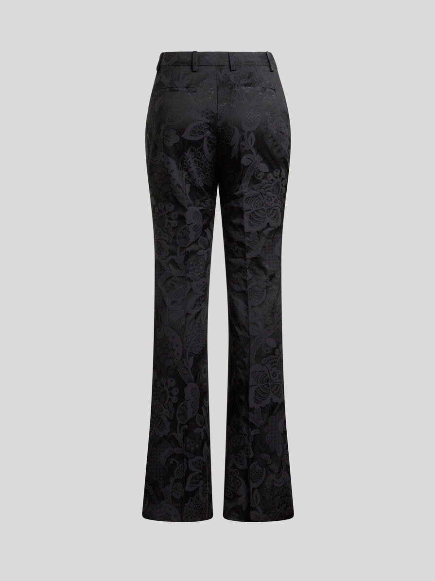 TONE-ON-TONE JACQUARD TROUSERS - 6