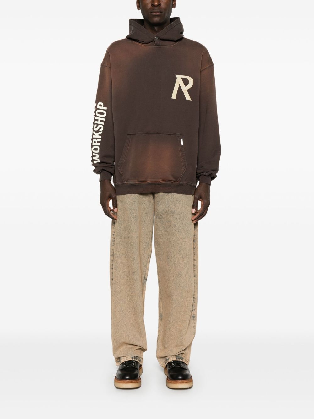 tape-detail hoodie - 2