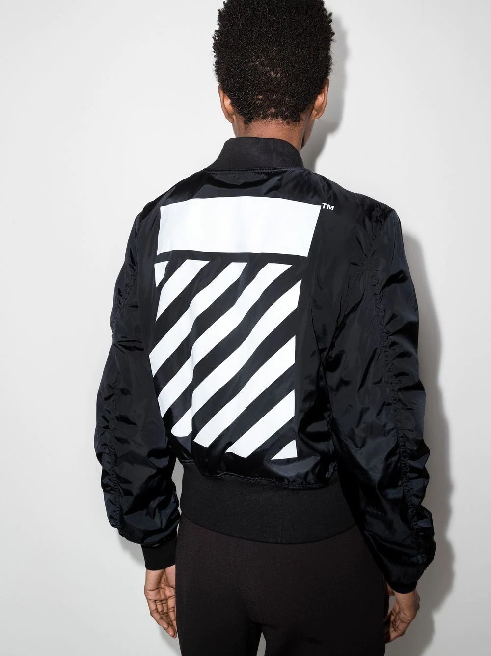 Diag-print bomber jacket - 3