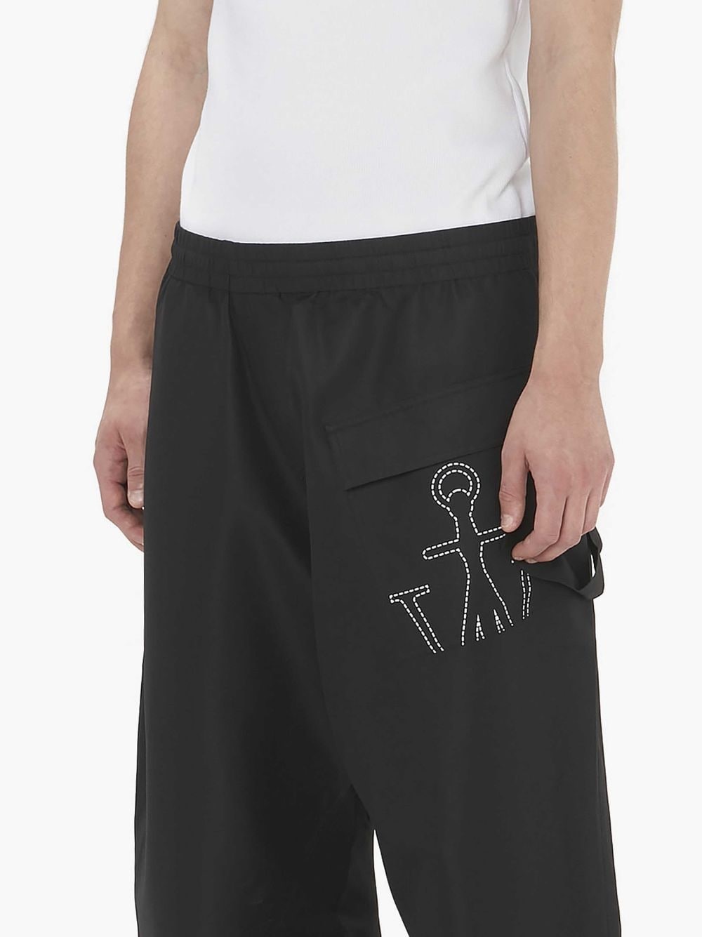 TWISTED JOGGERS WITH ANCHOR LOGO PRINT - 5