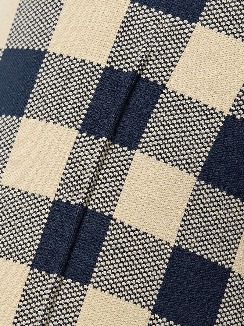 Kick cropped checked stretch-cotton flared pants 5