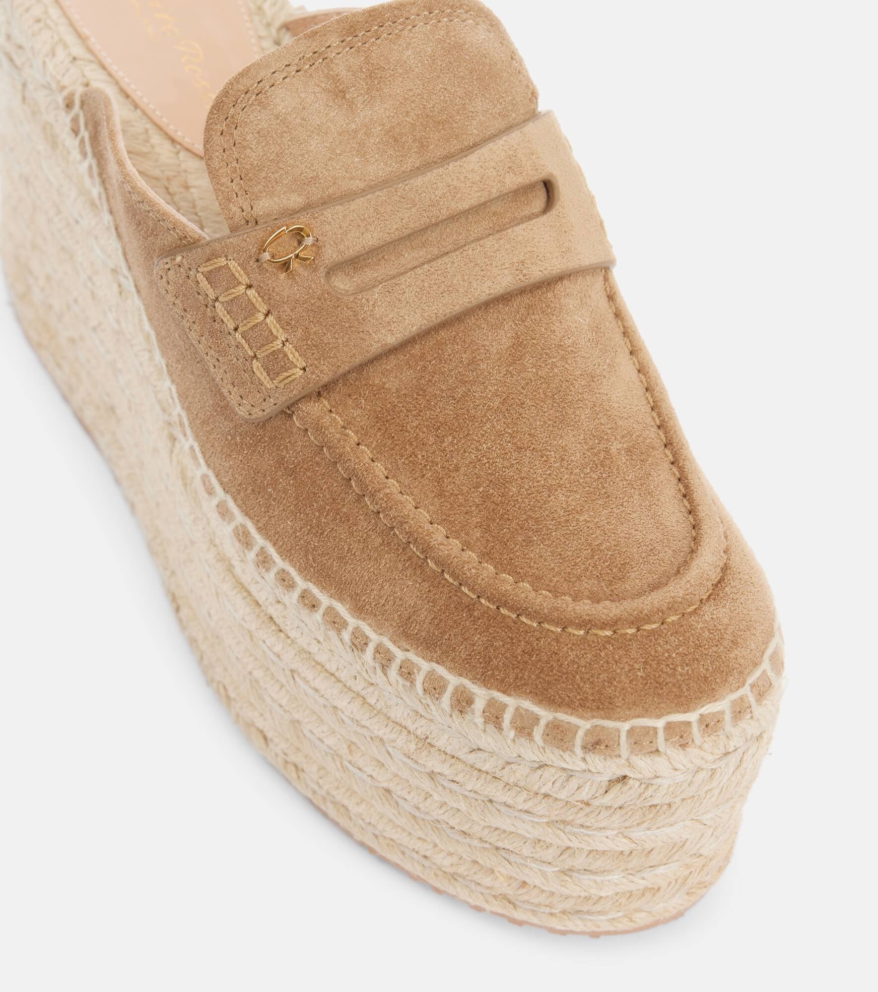 Suede espadrille wedges - 6
