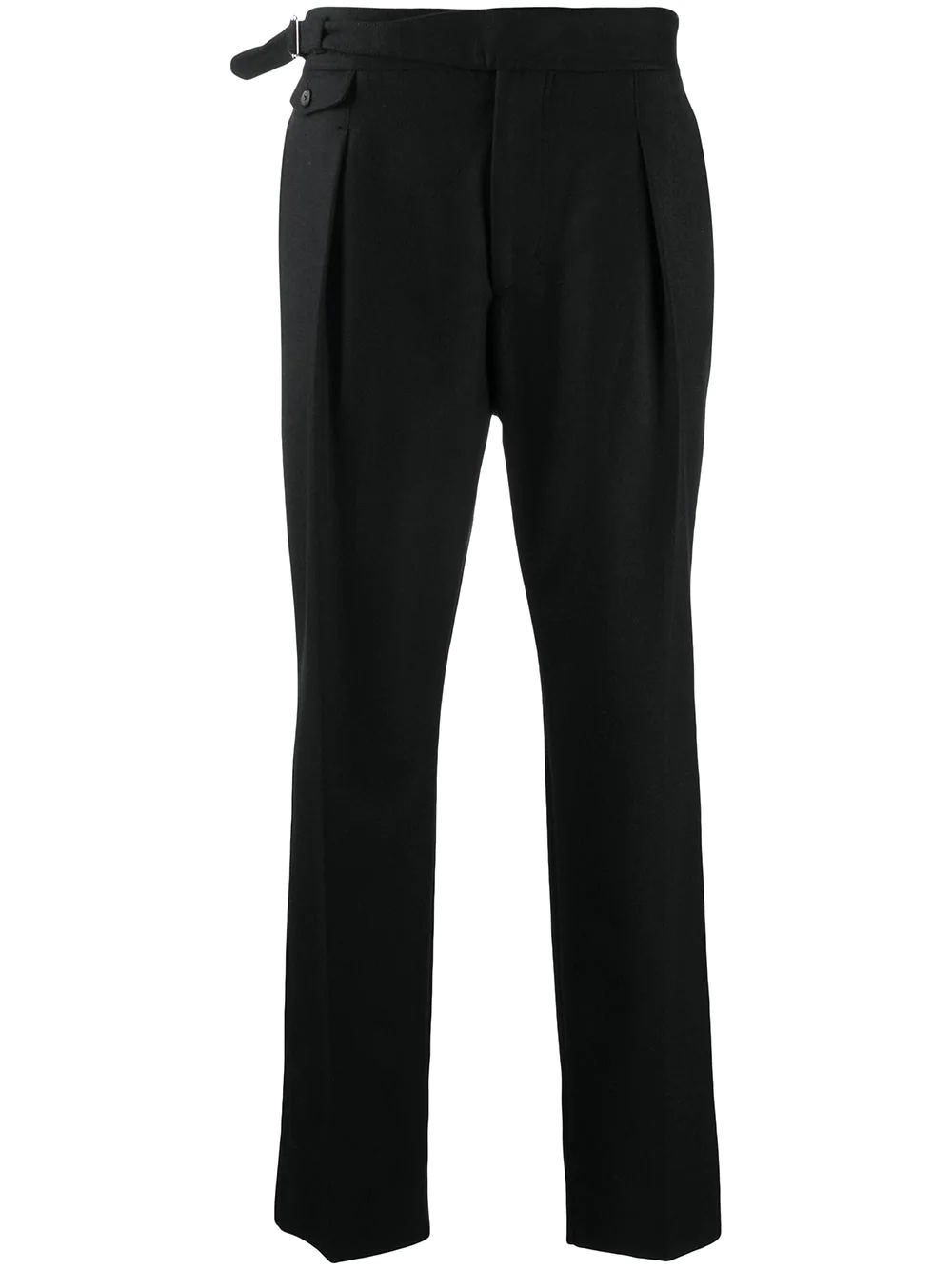 belted waistband tailored trousers - 1