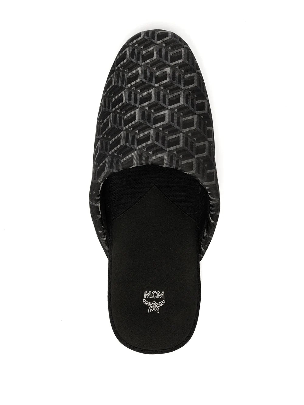 geometric monogram house slippers - 4