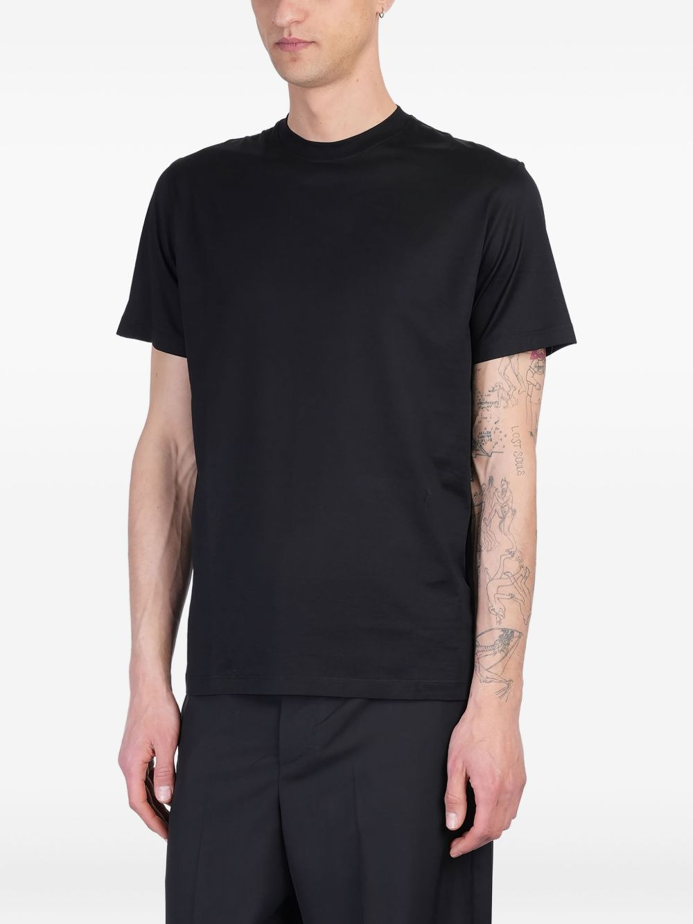 round-neck cotton T-shirt - 3