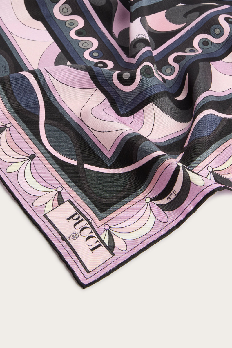 MIXED PRINTS SILK TWILL SCARF 4