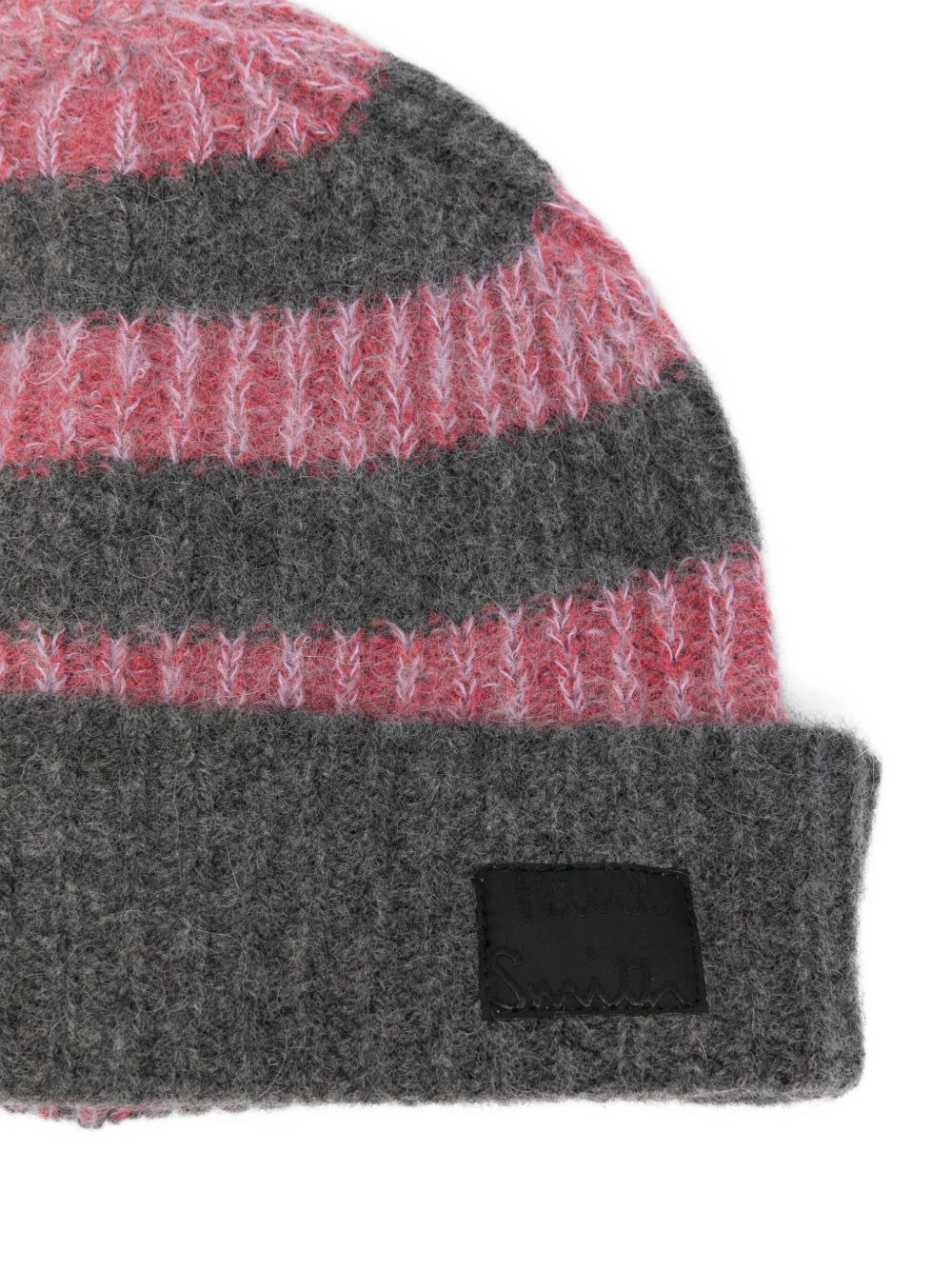 striped ribbed beanie - 3