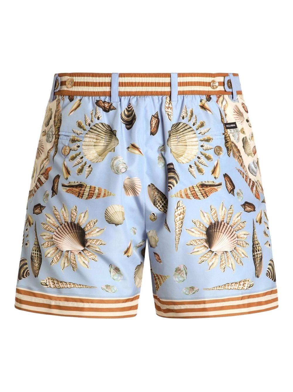 shell-print tailored shorts - 2