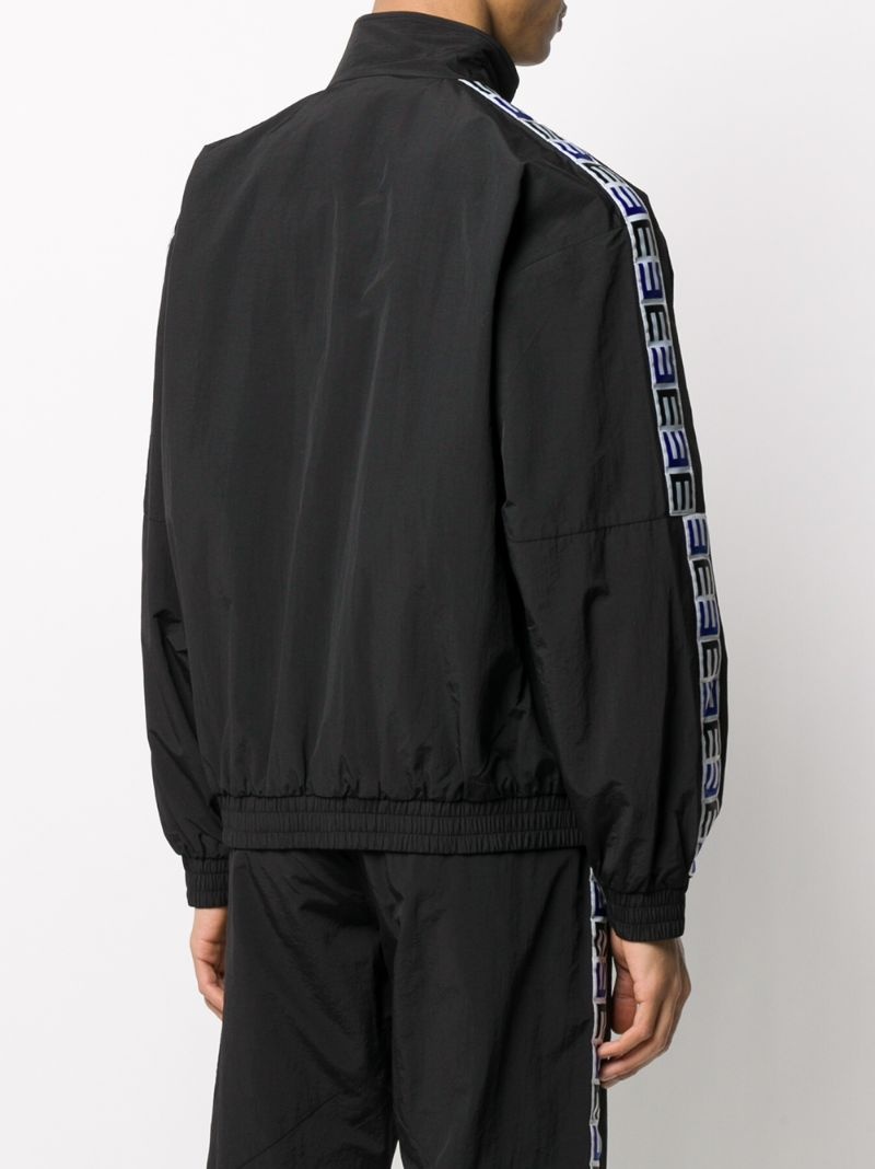 logo zipped bomber jacket - 4