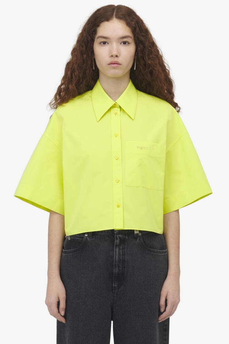 Cropped Boxy Military Shirt - 3