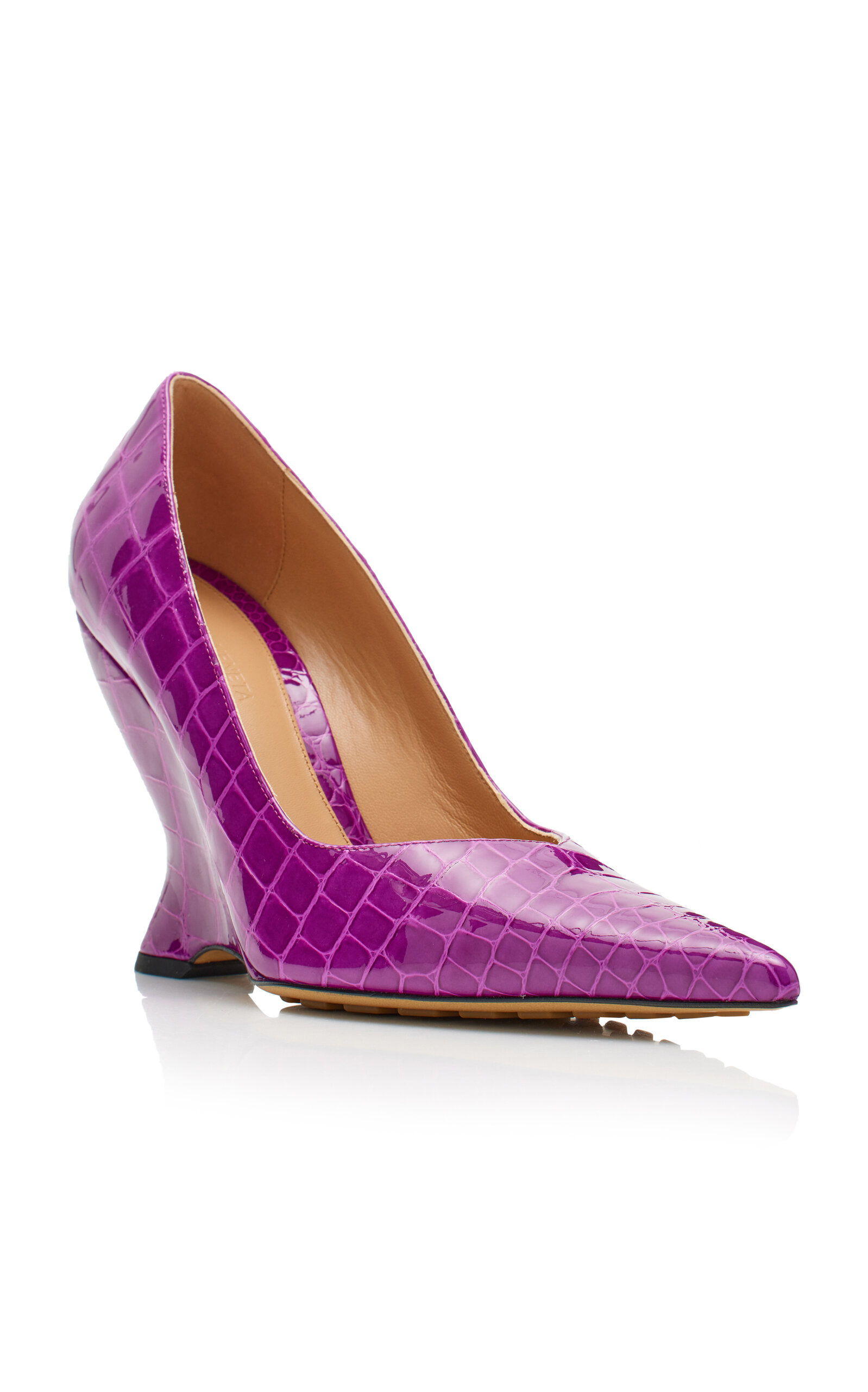 Embossed Croc Pumps fuchsia - 7