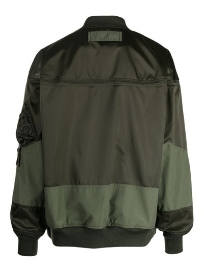 Comme des Garçons Homme panelled zip-up bomber jacket outlook