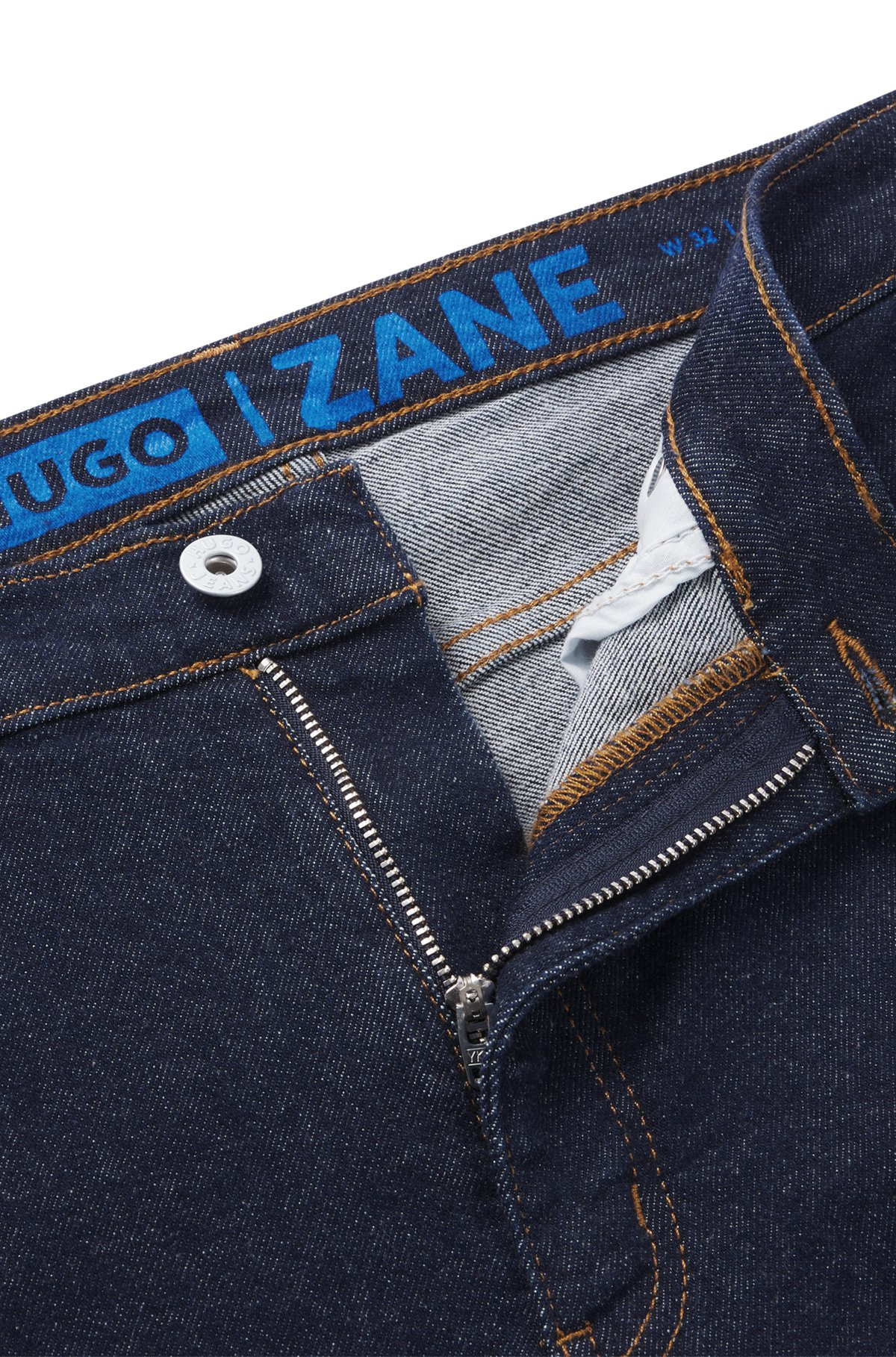 EXTRA-SLIM-FIT JEANS IN DARK-BLUE STRETCH DENIM - 6