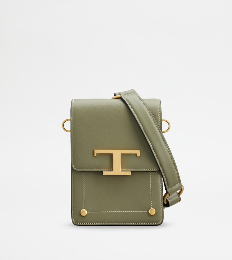 Tod's T TIMELESS BAG IN LEATHER MICRO - GREEN - XBWTSIO0000RORV617