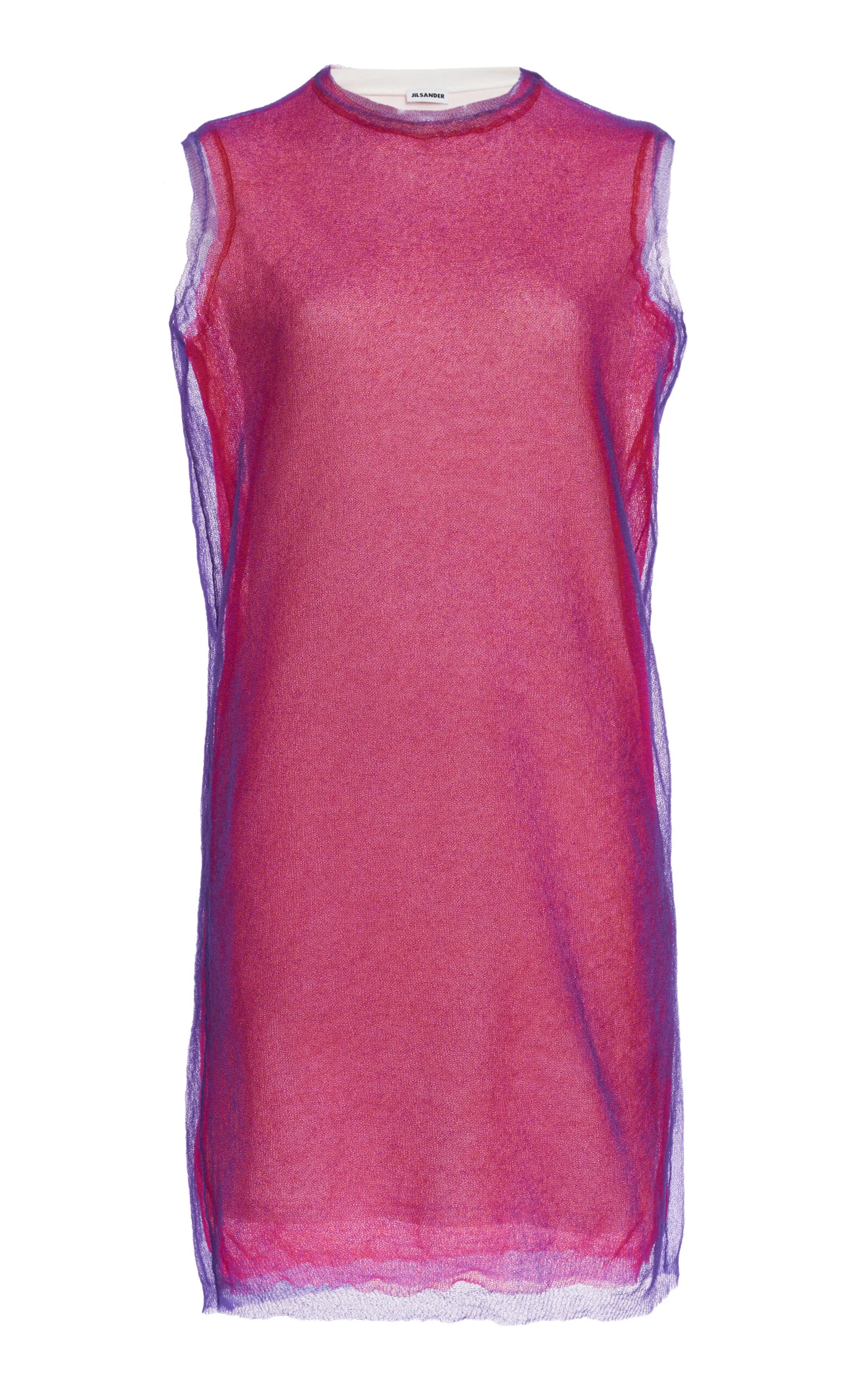 Double-Layered Sheer Mini Dress red - 1