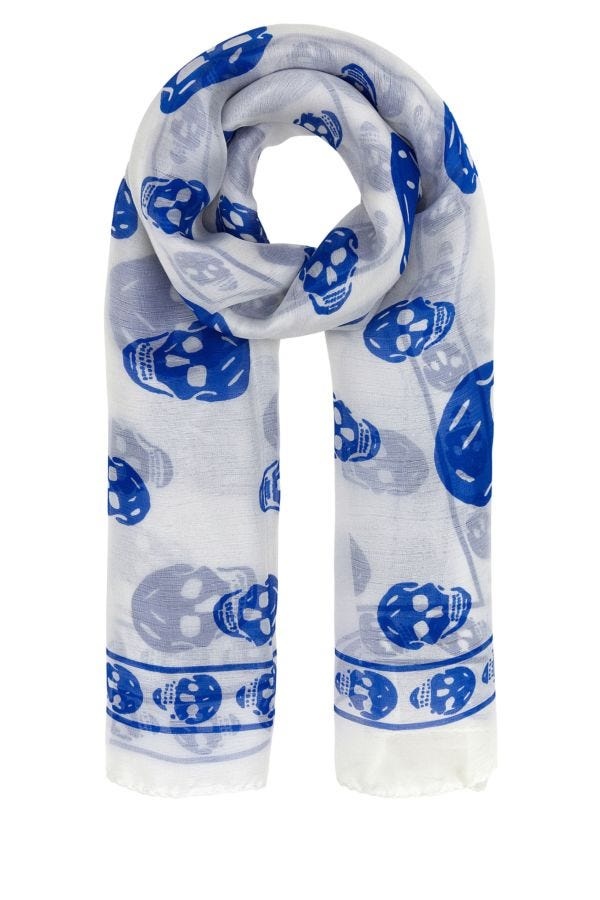 ALEXANDER MCQUEEN Printed Silk Foulard - 1