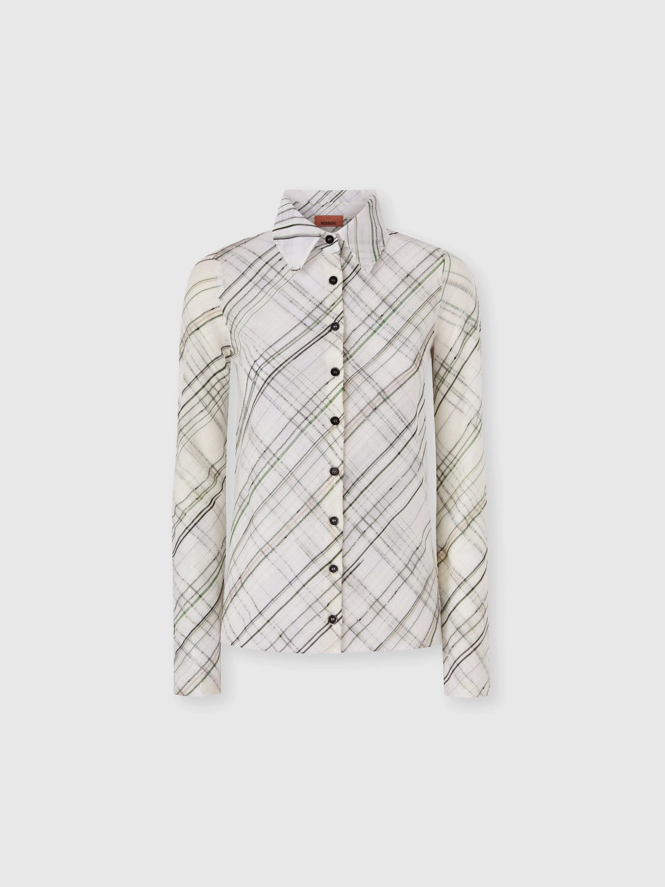 Missoni Tartan Criss-cross Shirt in White at Nordstrom - 1