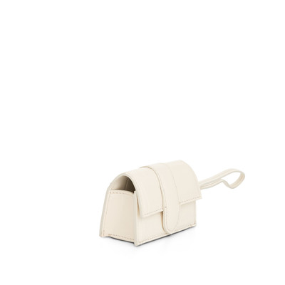 JACQUEMUS Le Porte Bambino Leather Pouch in Light Ivory outlook