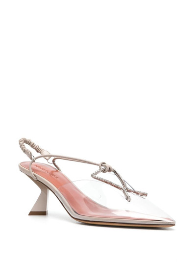 NENSI DOJAKA crystal-embellished PVC slingback sandals outlook