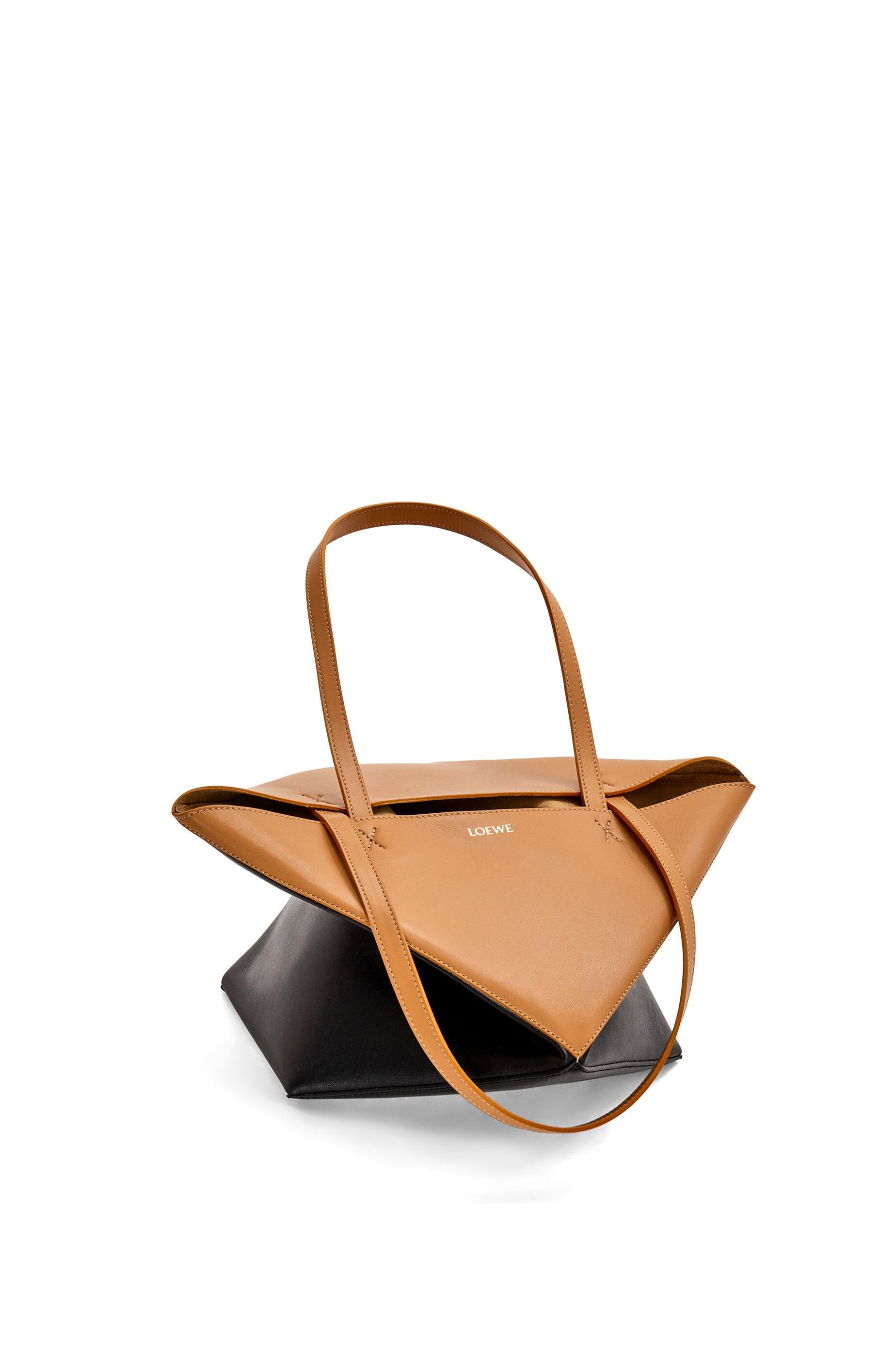 Puzzle Fold Tote in shiny calfskin - 5