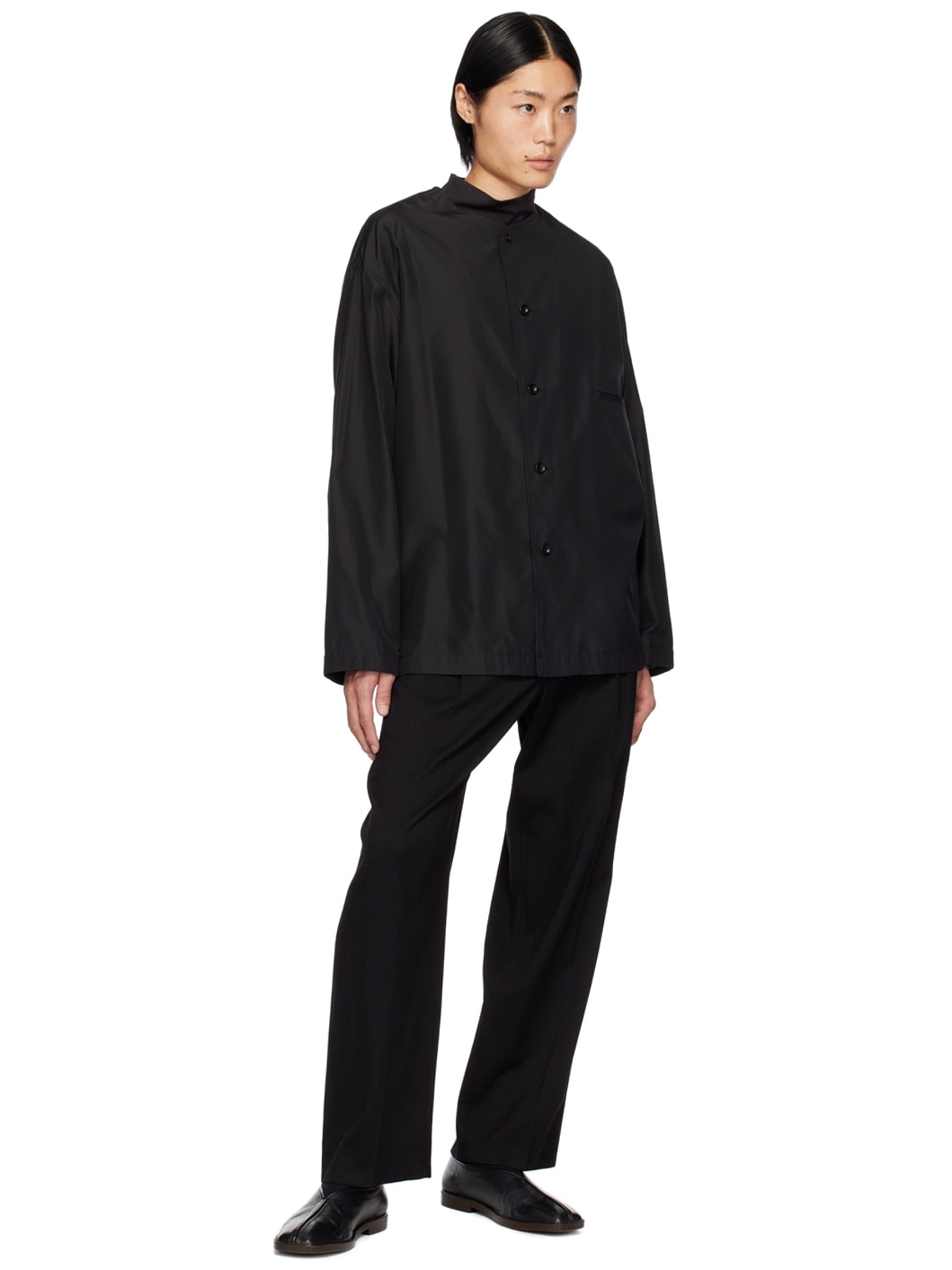 Black Belted Easy Trousers - 4