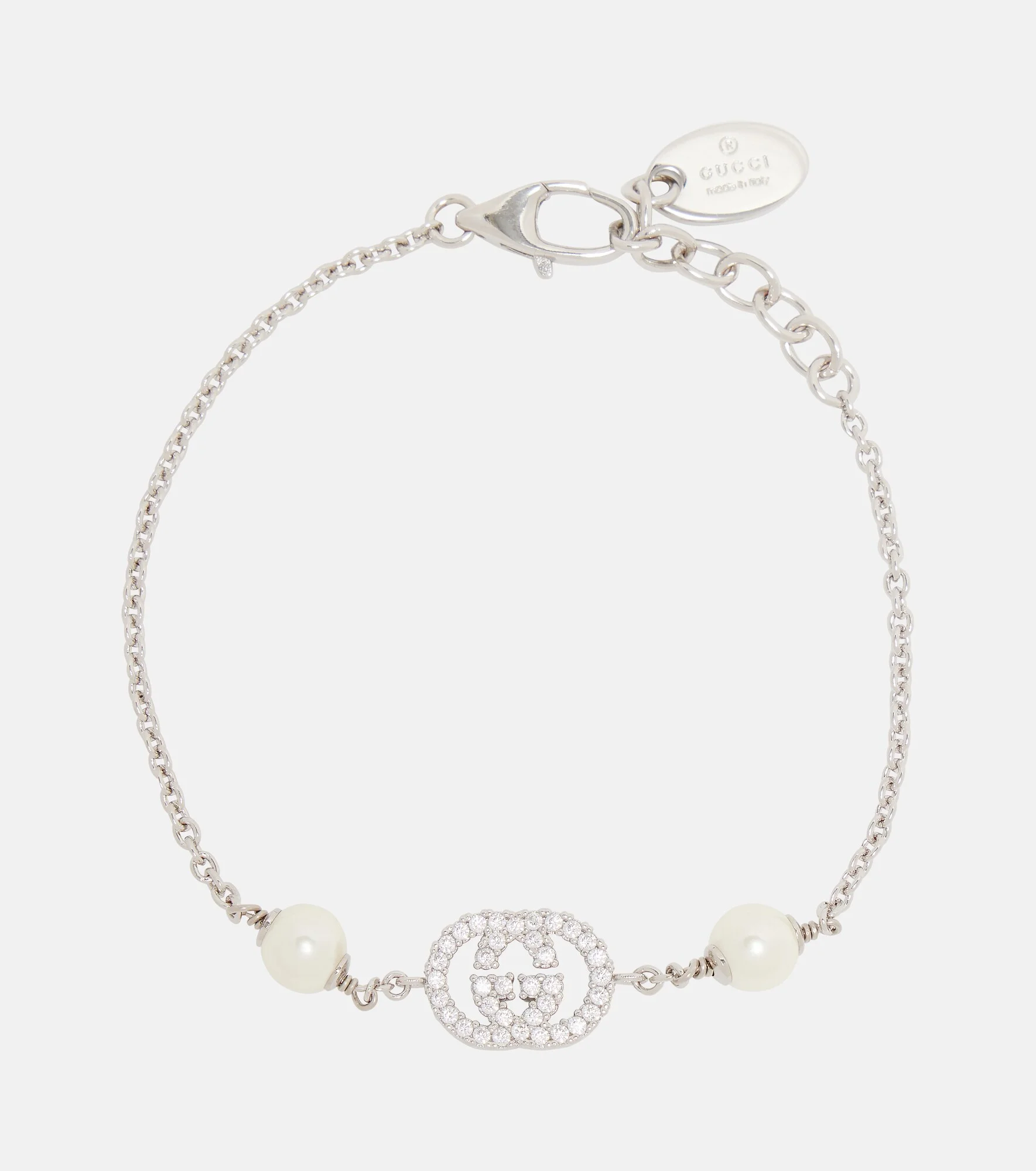 Interlocking G embellished chain bracelet - 1