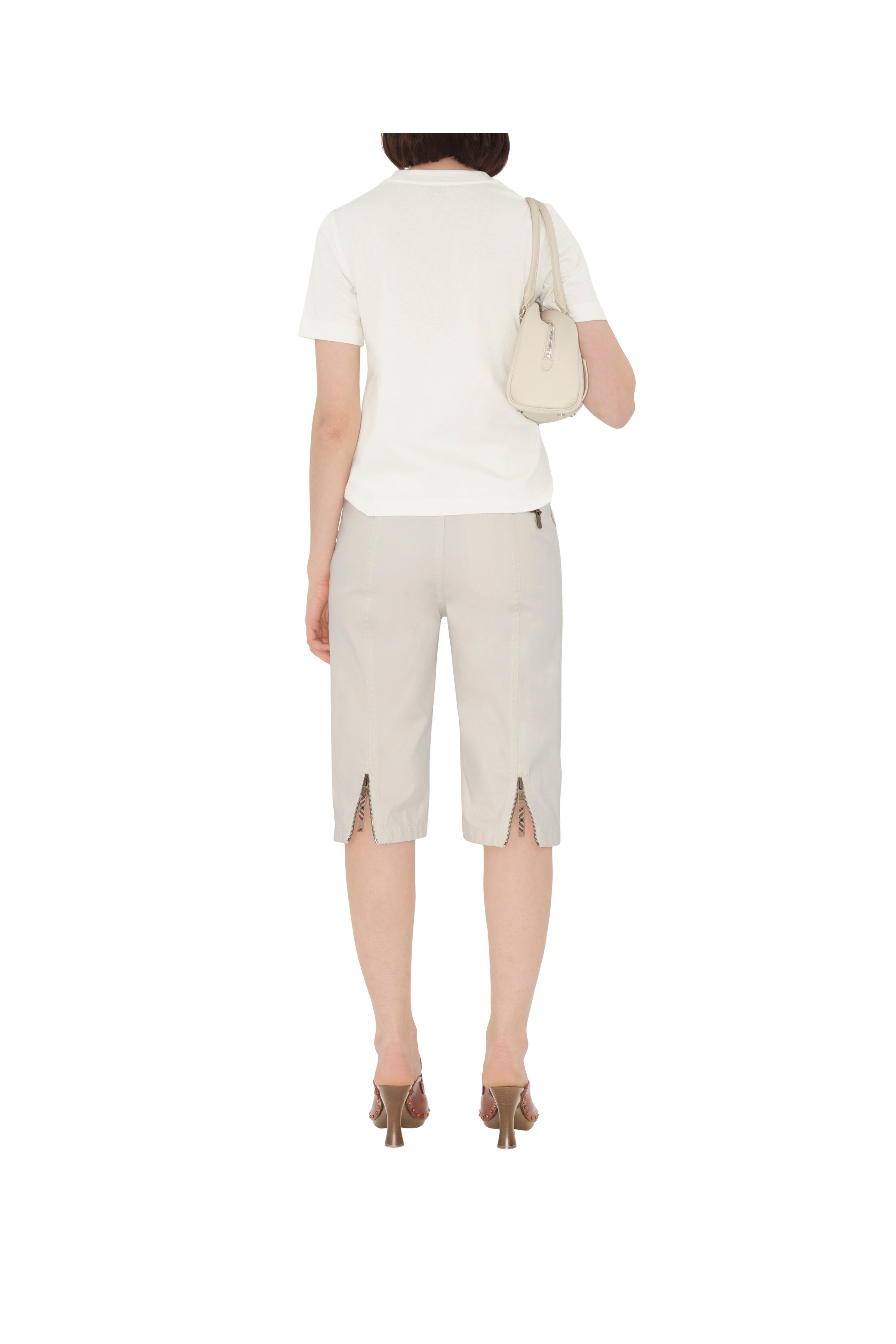 burberry B Crest Cotton T-shirt in Chalk at Nordstrom - 4