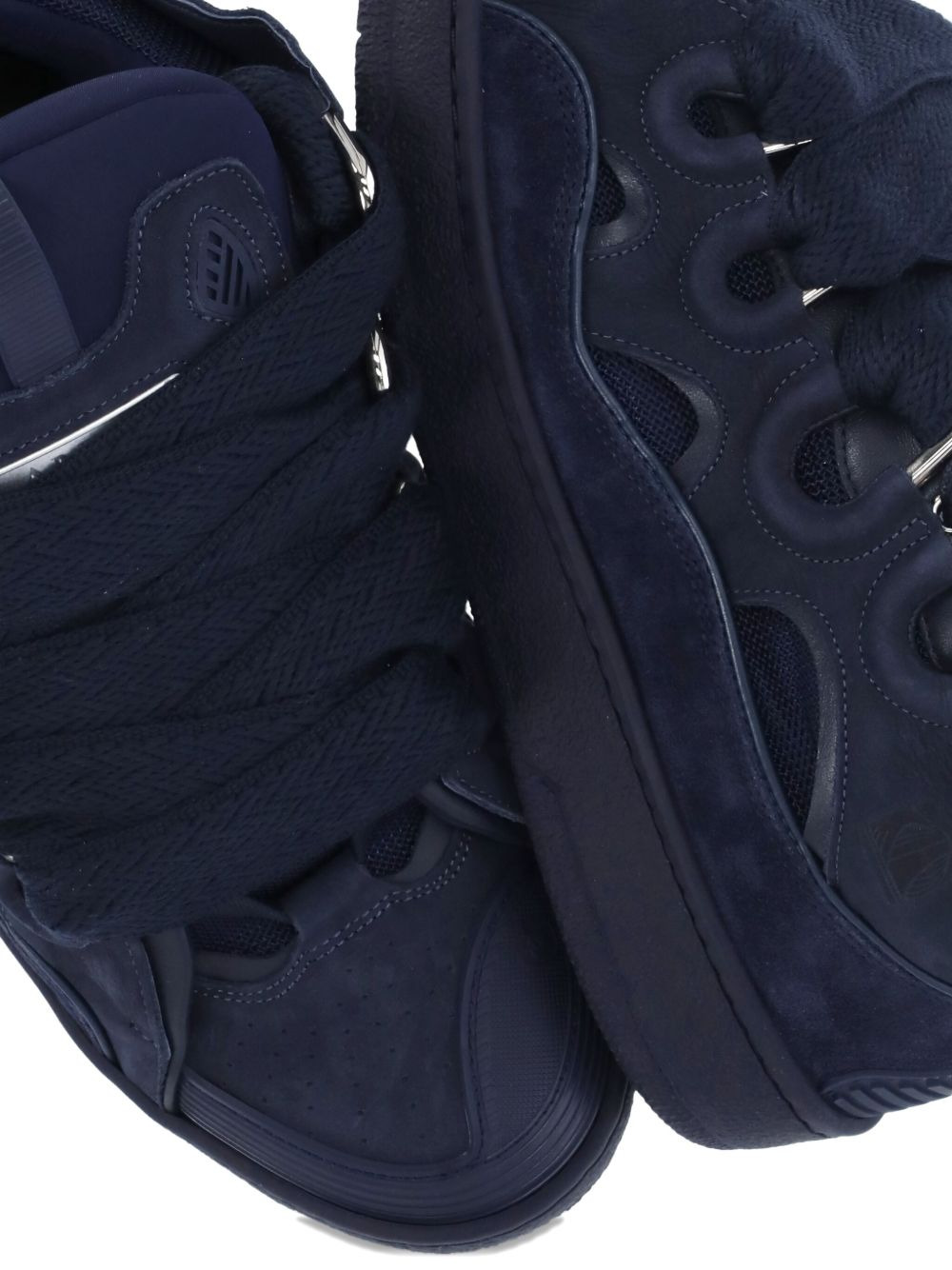 Curb lace-up embossed-logo sneakers - 4