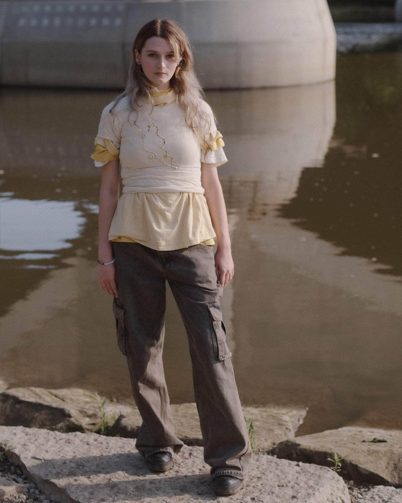 BASERANGE Ponte Tee Shirt - Fine Organic Cotton Rib outlook